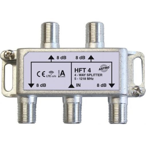 Astro HFT4 verdeler 4-voudig retourgeschikt met f-aansluiting tot 1.218 mhz