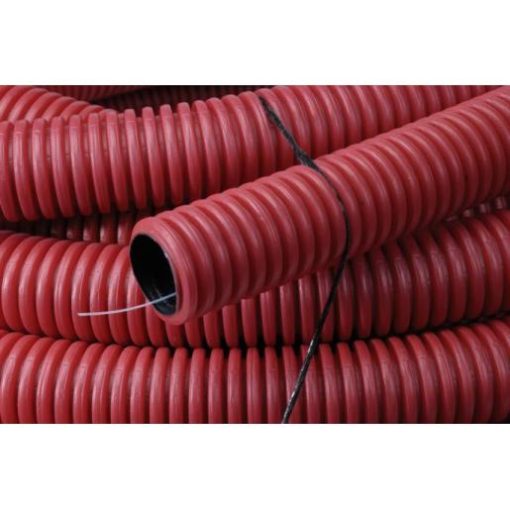Pipelife flexibele buis rood 110mmx50mtr inclusief nylon trekkoord