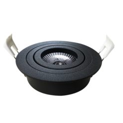 Nova ronde inbouwspot kantelbaar zwart mat + GU10