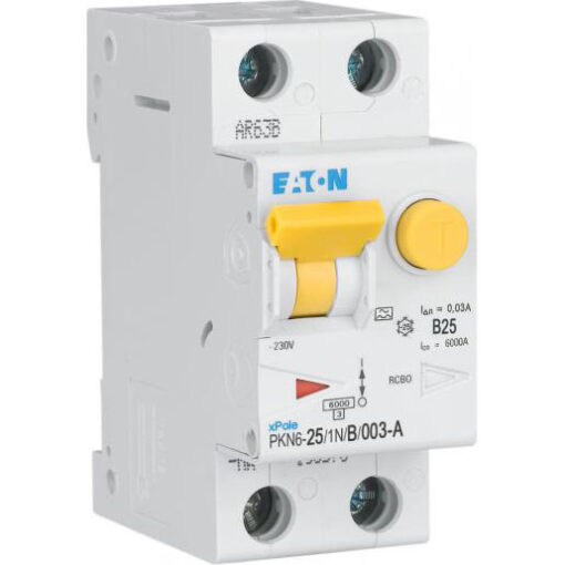 Eaton PKN6-25/1N/B/003-A-M aardlekautomaat B25 1P+N 30mA